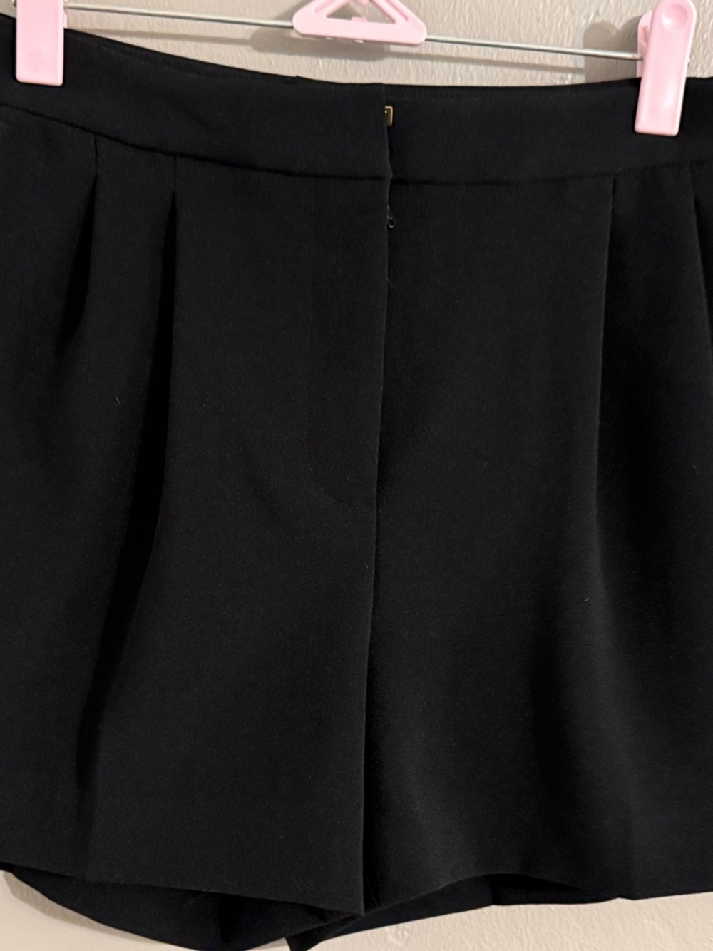 Michael Kors Black Pleated High-Waist Shorts